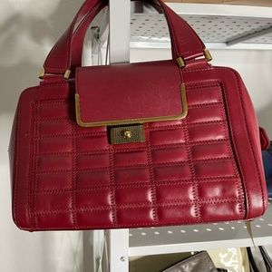 Jimmy Choo Red Quilted Satchel